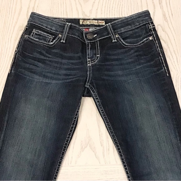 BKE 26 Sabrina Mid Rise Skinny Women’s Jeans Hemmed 30” Inseam Embroidered - Picture 3 of 9